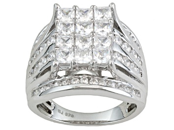 Picture of Pre-Owned Cubic Zirconia Silver Ring 4.21ctw