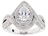 Pre-Owned White Cubic Zirconia Platinenve Ring 3.70ctw