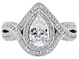 Pre-Owned White Cubic Zirconia Platinenve Ring 3.70ctw