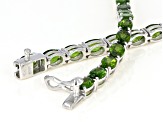 Pre-Owned Green Chrome Diopside Rhodium Over Silver Necklace 29.47ctw