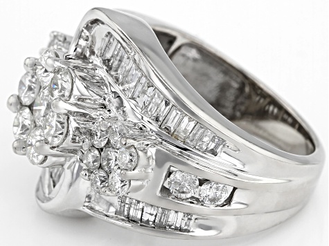 Pre-Owned White Diamond 14k White Gold Ring 3.00ctw