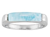 Pre-Owned Blue Larimar Sterling Silver Ring.