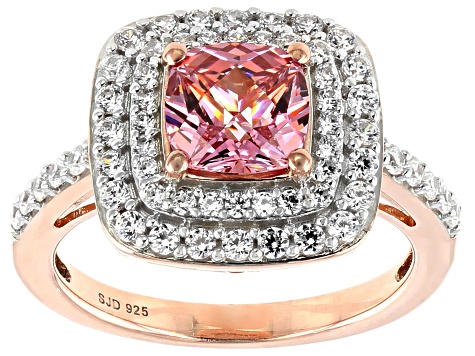 Pre-Owned Fancy Pink & White Cubic Zirconia 18K Rose Gold Over Sterling Silver Ring 4.00ctw - PRF281 - Vimarsana News