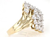 Pre-Owned White Cubic Zirconia 18k Yellow Gold Over Sterling Silver Ring 6.95ctw