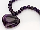 Pre-Owned Purple amethyst sterling silver necklace
