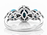 Pre-Owned Blue turquoise sterling silver ring .40ctw