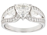 Pre-Owned Moissanite Platineve Ring 1.72ctw DEW.