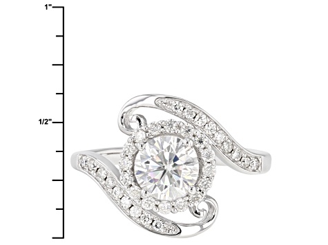 Pre-Owned Moissanite Fire® 1.65ct Diamond Equivalent Weight Round, Platineve™ Ring