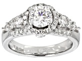 Pre-Owned Moissanite Platineve Ring 1.48ctw D.E.W