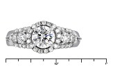 Pre-Owned Moissanite Platineve Ring 1.48ctw D.E.W