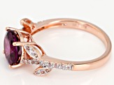Pre-Owned Grape Color Garnet 10k Rose Gold Ring 2.32ctw