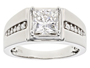 Pre-Owned Moissanite Platineve gents ring 2.66ctw DEW.