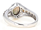 Pre-Owned Brown andalusite rhodium over sterling silver ring1.60ctw