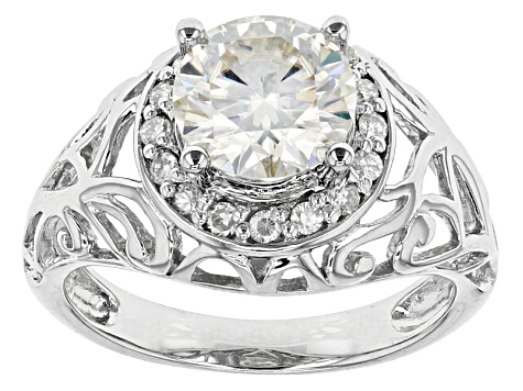 Pre-Owned Moissanite Ring Platineve™ 2.22ctw DEW