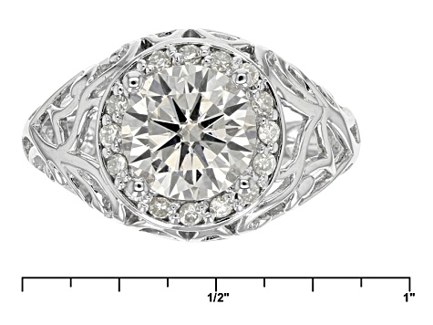 Pre-Owned Moissanite Ring Platineve™ 2.22ctw DEW