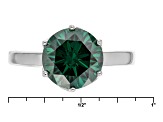 Pre-Owned Green Moissanite Platineve™ Ring 3.10ctw DEW