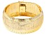 Pre-Owned 18k Yellow Gold Over Bronze Omega Link Bracelet 7.5 inch