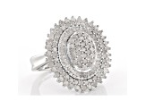 Pre-Owned White Diamond Rhodium over Sterling Silver Ring 2.00ctw