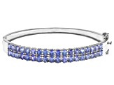 Pre-Owned Blue Tanzanite Sterling Silver Bracelet 5.40ctw