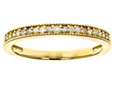 Pre-Owned White Diamond 14K Yellow Gold Over Sterling Silver And Rhodium Over Sterling Silver Ring S