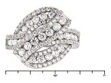Pre-Owned White Cubic Zirconia Rhodium Over Silver Ring 2.95ctw