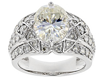 Picture of Pre-Owned Moissanite Platineve Ring 5.04ctw D.E.W