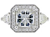 Pre-Owned Moissanite Platineve Ring 3.34ctw DEW.