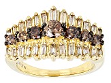 Pre-Owned Champagne Diamond 10k Yellow Gold Ring 1.25ctw