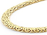 Pre-Owned 18k Yellow Gold Over Bronze Byzantine Necklace 20 inch