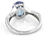 Pre-Owned Blue Danburite Rhodium Over Silver Ring 2.95ctw