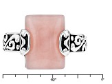 Pre-Owned Pink Peruvian Opal Sterling Silver Solitaire Ring