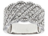 Pre-Owned White Diamond Rhodium over Sterling Silver Ring .76ctw
