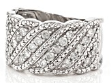 Pre-Owned White Diamond Rhodium over Sterling Silver Ring .76ctw
