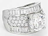 Pre-Owned Cubic Zirconia Silver Ring 11.03ctw