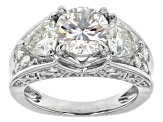 Pre-Owned Moissanite Platineve Ring 4.02ctw D.E.W
