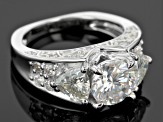 Pre-Owned Moissanite Platineve Ring 4.02ctw D.E.W