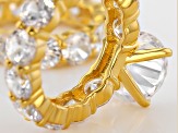 Pre-Owned White Cubic Zirconia 18k Yellow Gold Over Silver Ring With Band 27.91ctw