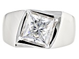 Pre-Owned Moissanite Platineve Gents Ring 2.50ctw DEW.
