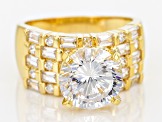 Pre-Owned White Cubic Zirconia 18k Yellow Gold Over Sterling Silver Ring 8.48ctw