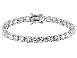 Pre-Owned White Cubic Zirconia Rhodium Over Sterling Silver Bracelet 27.65ctw