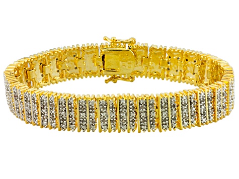 00ctw 14k owned brass bracelet diamond yellow pre gold jtv