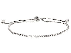 Pre-Owned White Cubic Zirconia Rhodium Over Silver Bracelet 2.07ctw