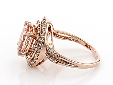 Pre-Owned Pink Morganite 10k Rose Gold Ring 3.01ctw
