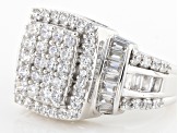 Pre-Owned Cubic Zirconia Silver Ring 4.05ctw (2.43ctw DEW)