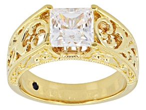 Pre-Owned Cubic Zirconia 18k Yellow Gold Over Sterling Silver Ring 2.79ctw