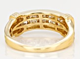 Pre-Owned Moissanite 14k Yellow Gold Over Silver Ring .65ctw DEW