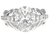Pre-Owned Moissanite Platineve Ring 4.60ctw DEW