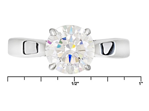 Pre-Owned White Cubic Zirconia Rhodium Over Sterling Silver Ring 3.46ctw