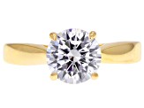 Pre-Owned White Cubic Zirconia 18k Yellow Gold Over Sterling Silver Ring 3.46ctw