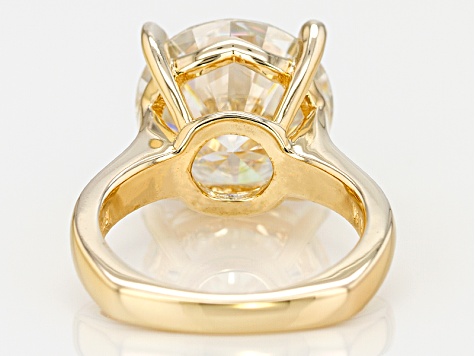 Pre-Owned Moissanite 14k Yellow Gold Over Silver Ring 7.75ctw DEW